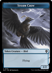 Storm Crow // Frog Lizard Double-Sided Token [Bloomburrow Commander Tokens] | Black Swamp Games