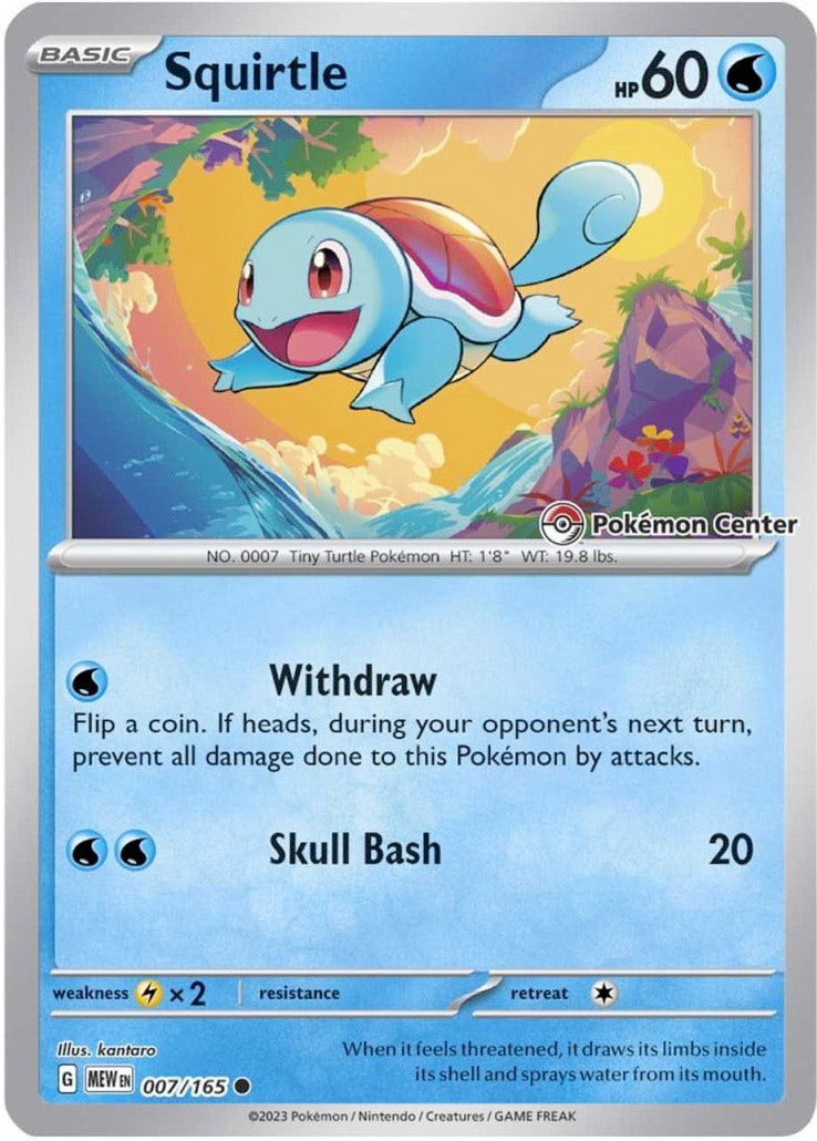 Squirtle (007/165) (Pokemon Center Exclusive) [Scarlet & Violet: Black Star Promos] | Black Swamp Games