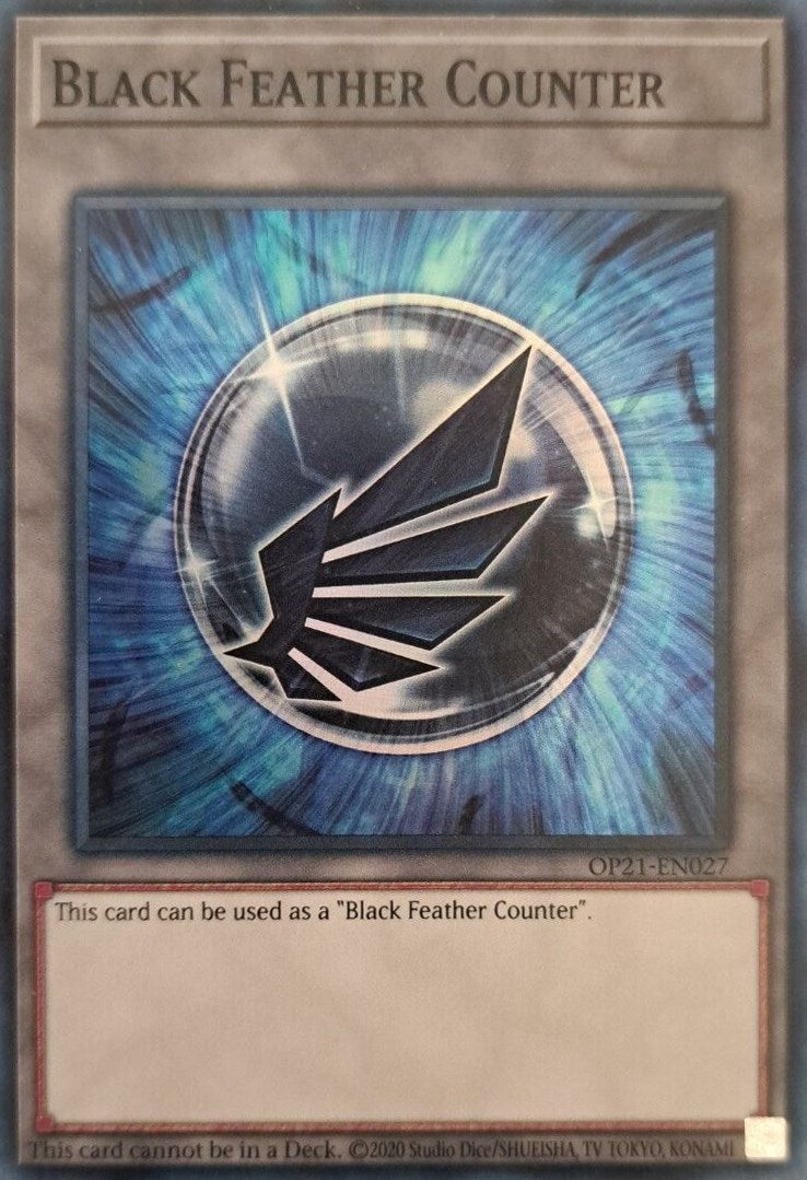 Black Feather Counter [OP21-EN027] Super Rare | Black Swamp Games