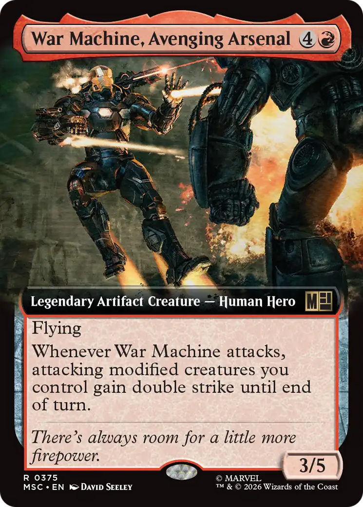 War Machine, Avenging Arsenal (Extended Art) [Marvel Super Heroes Commander] | Black Swamp Games