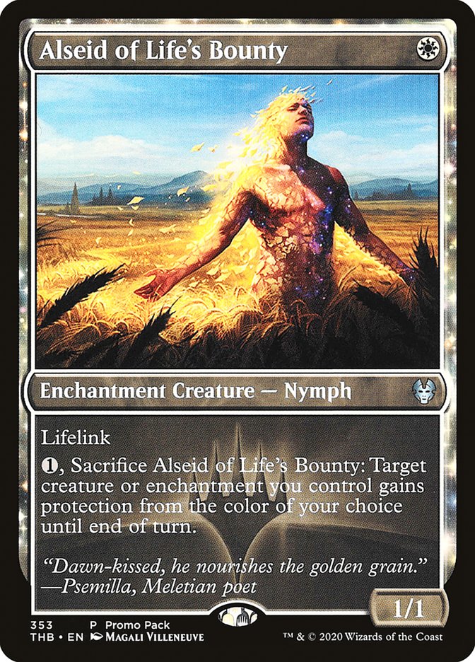 Alseid of Life's Bounty (Promo Pack) [Theros Beyond Death Promos] | Black Swamp Games