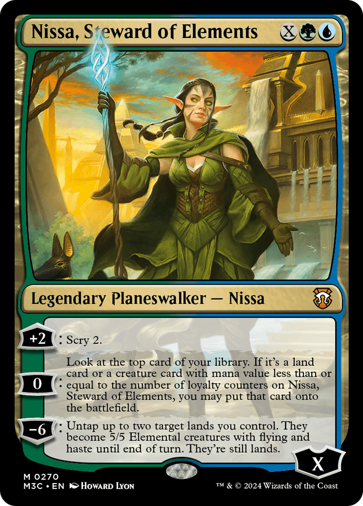 Nissa, Steward of Elements (Ripple Foil) [Modern Horizons 3 Commander] | Black Swamp Games