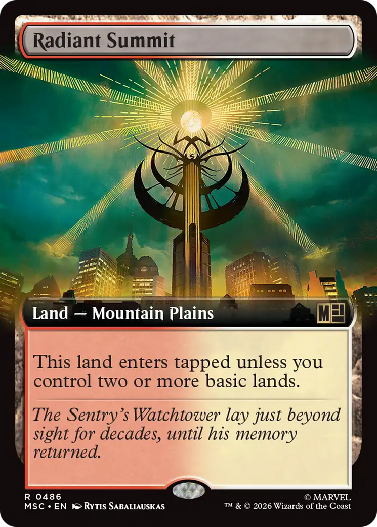 Radiant Summit (Extended Art) [Marvel Super Heroes Commander] | Black Swamp Games