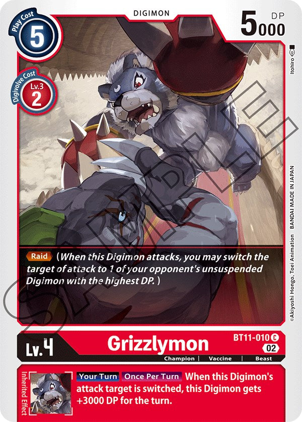 Grizzlymon [BT11-010] [Dimensional Phase] | Black Swamp Games