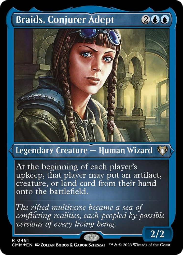 Braids, Conjurer Adept (Foil Etched) [Commander Masters] | Black Swamp Games