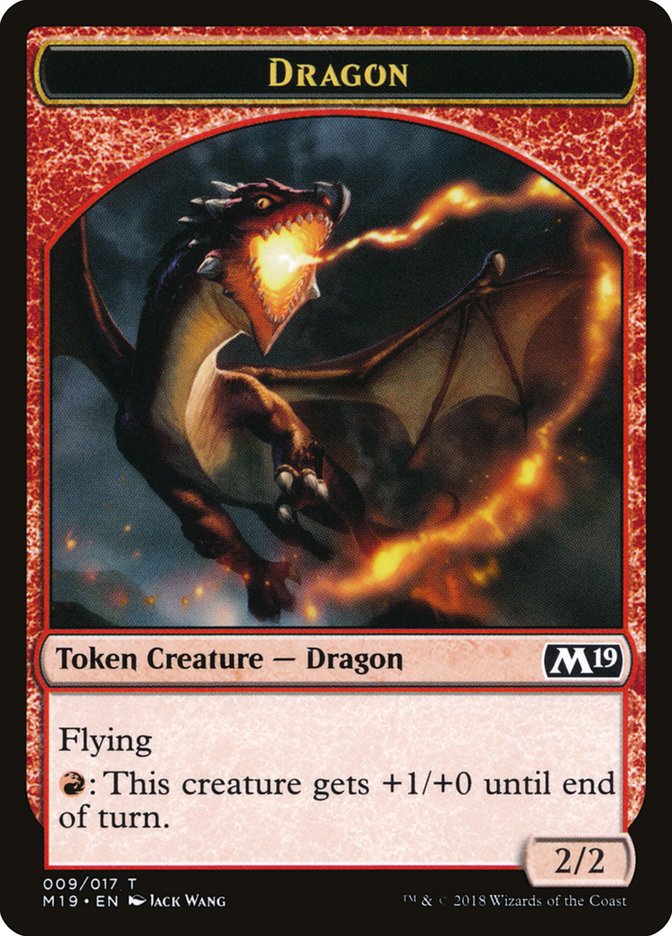 Dragon Token (009/017) [Core Set 2019 Tokens] | Black Swamp Games