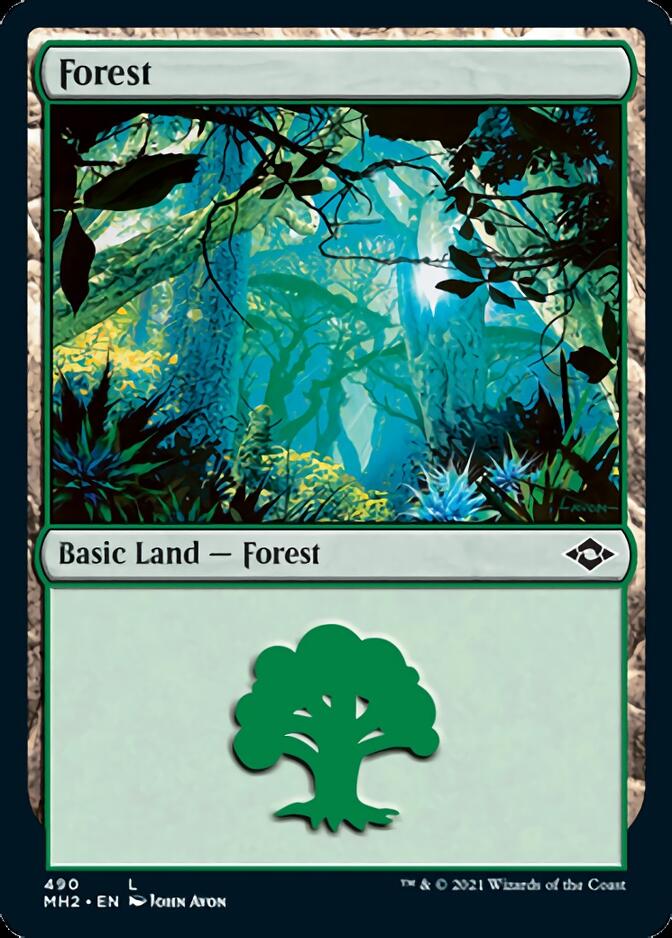 Forest (490) (Foil Etched) [Modern Horizons 2] | Black Swamp Games