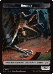 Horror // Glimmer Double-Sided Token [Duskmourn: House of Horror Tokens] | Black Swamp Games