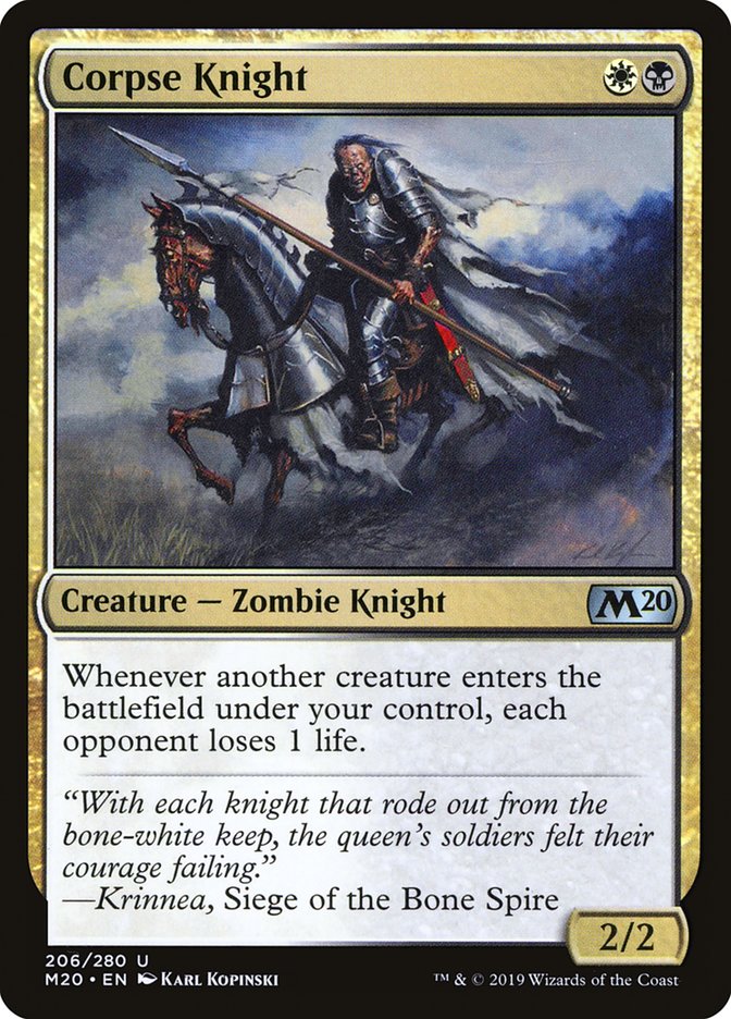Corpse Knight (2/2) [Core Set 2020] | Black Swamp Games
