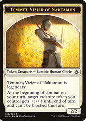Temmet, Vizier of Naktamun // Zombie Double-Sided Token [Amonkhet Tokens] | Black Swamp Games