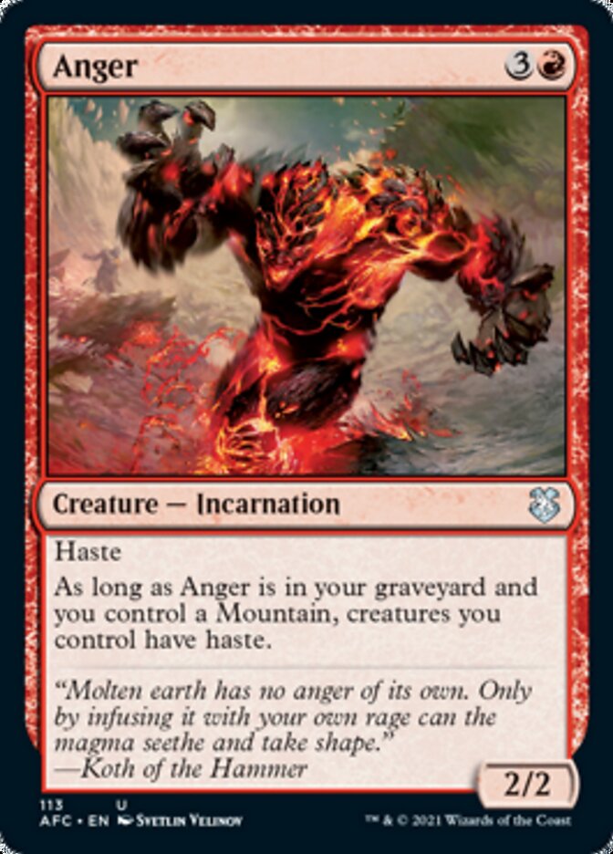 Anger [Dungeons & Dragons: Adventures in the Forgotten Realms Commander] | Black Swamp Games