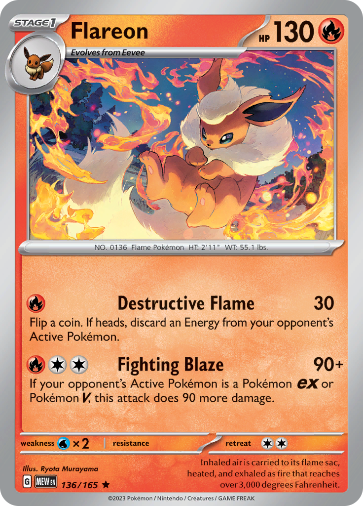Flareon (136/165) [Scarlet & Violet 151] | Black Swamp Games