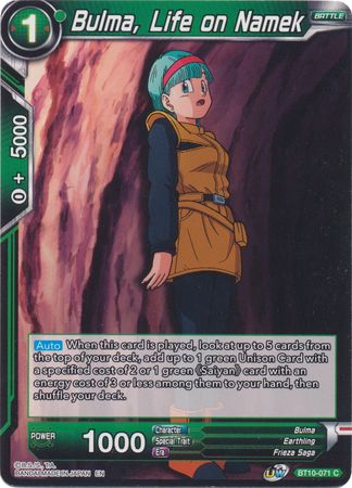 Bulma, Life on Namek (BT10-071) [Rise of the Unison Warrior 2nd Edition] | Black Swamp Games