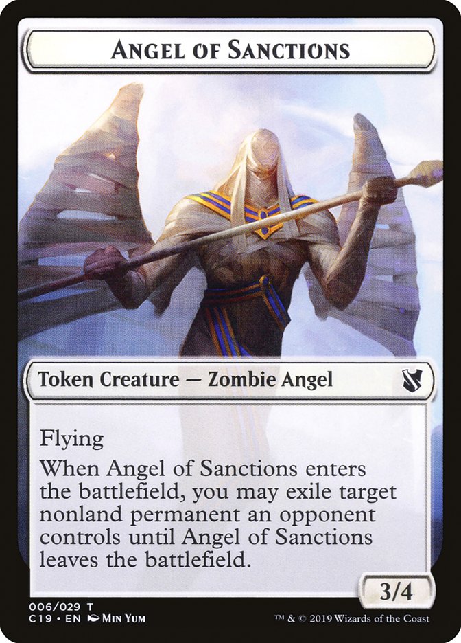 Angel of Sanctions Token [Commander 2019 Tokens] | Black Swamp Games