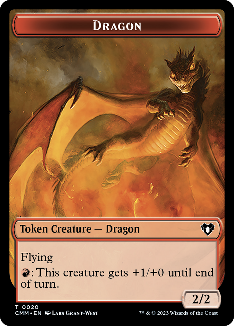 Servo // Dragon (0020) Double-Sided Token [Commander Masters Tokens] | Black Swamp Games