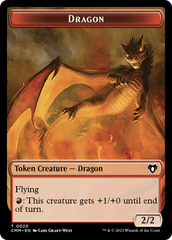 Treasure // Dragon (0020) Double-Sided Token [Commander Masters Tokens] | Black Swamp Games