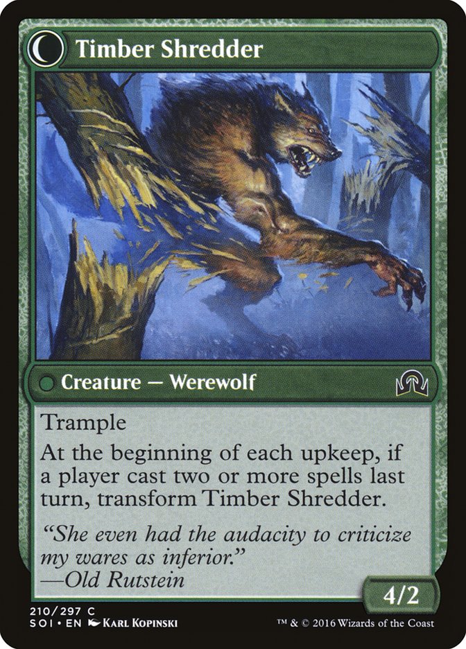 Hinterland Logger // Timber Shredder [Shadows over Innistrad] | Black Swamp Games