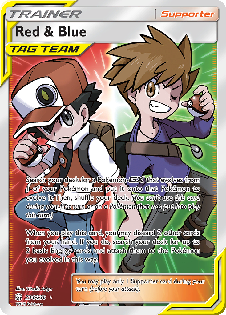 Red & Blue (234/236) [Sun & Moon: Cosmic Eclipse] | Black Swamp Games