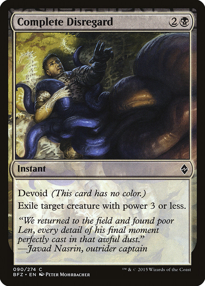 Complete Disregard [Battle for Zendikar] | Black Swamp Games