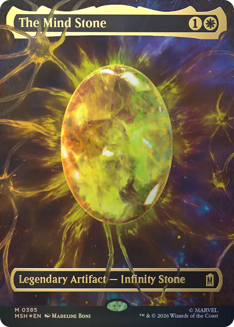 The Mind Stone (Borderless) (Cosmic Foil) [Marvel Super Heroes] | Black Swamp Games