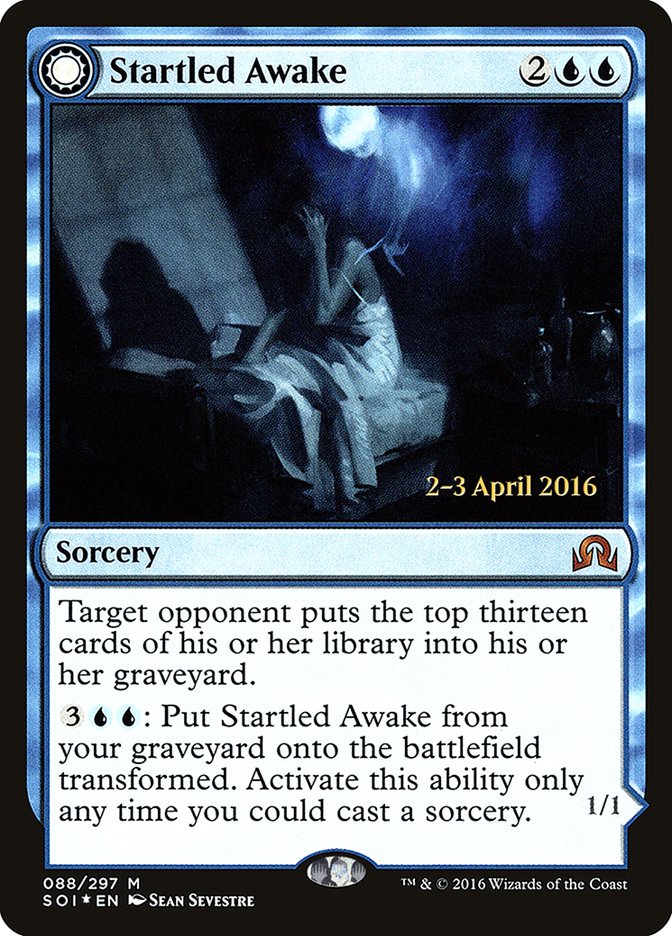 Startled Awake // Persistent Nightmare [Shadows over Innistrad Prerelease Promos] | Black Swamp Games