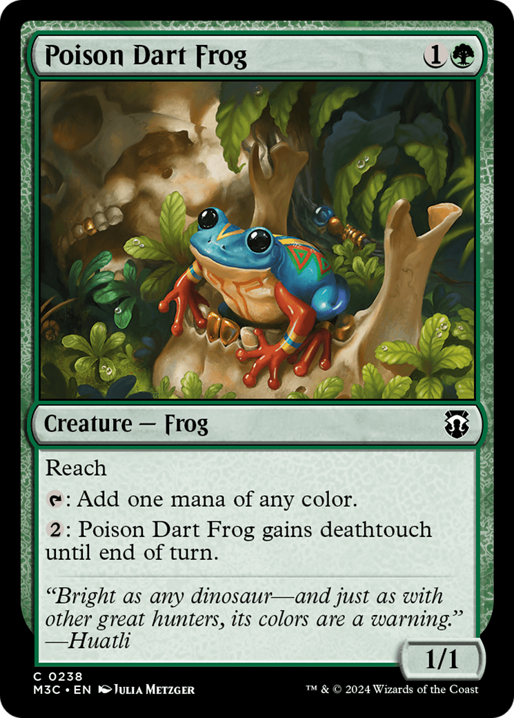 Poison Dart Frog (Ripple Foil) [Modern Horizons 3 Commander] | Black Swamp Games