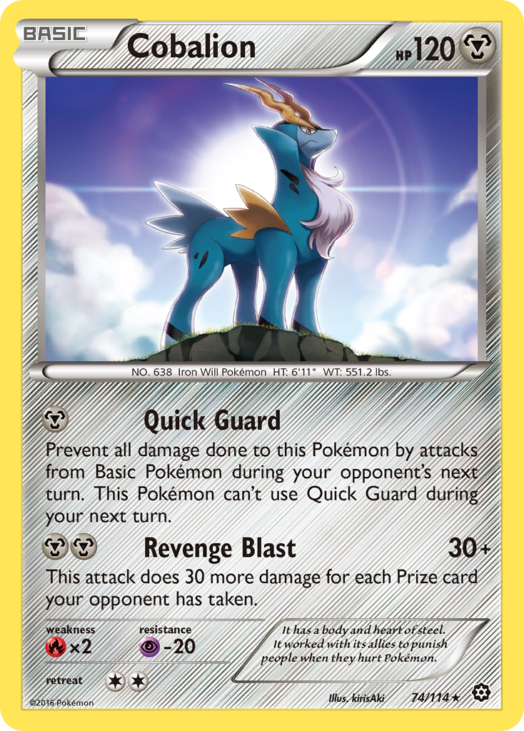 Cobalion (74/114) [XY: Steam Siege] | Black Swamp Games