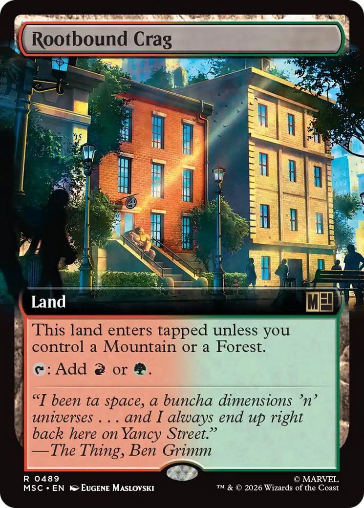 Rootbound Crag (Extended Art) [Marvel Super Heroes Commander] | Black Swamp Games