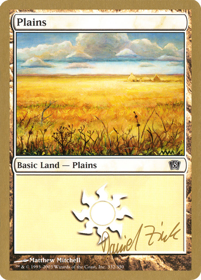 Plains (dz332) (Daniel Zink) [World Championship Decks 2003] | Black Swamp Games