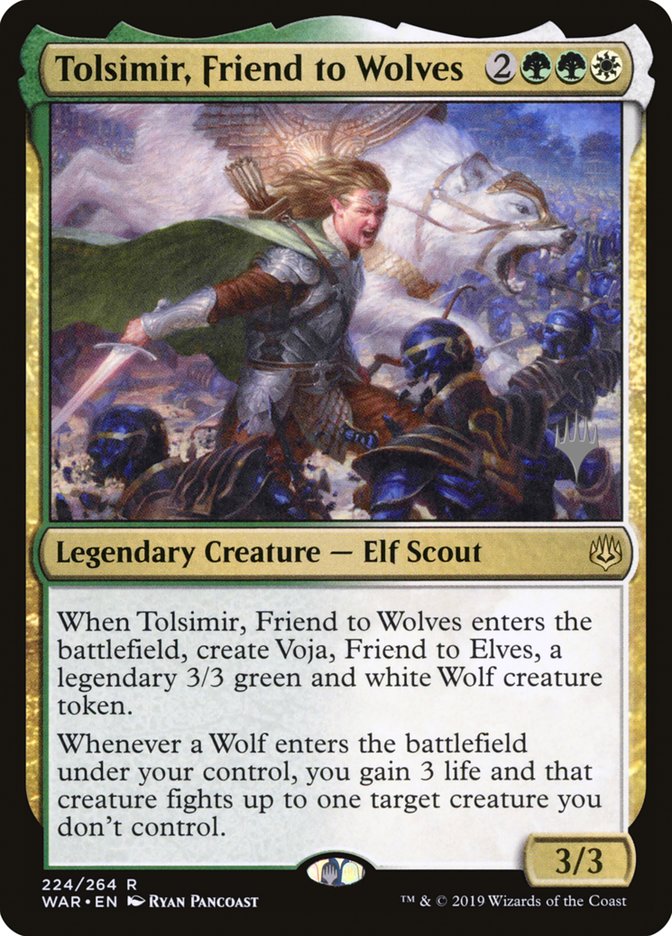 Tolsimir, Friend to Wolves (Promo Pack) [War of the Spark Promos] | Black Swamp Games