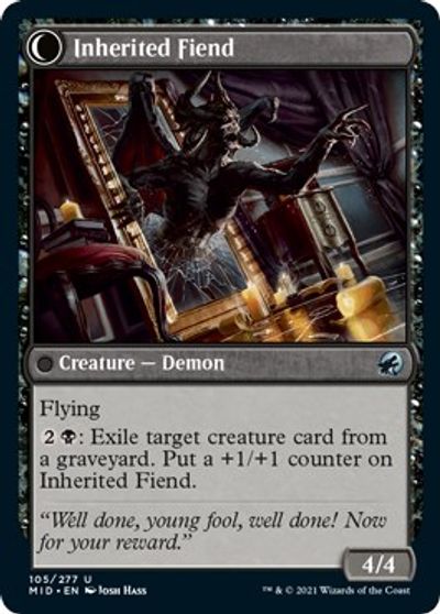 Heirloom Mirror // Inherited Fiend [Innistrad: Midnight Hunt] | Black Swamp Games