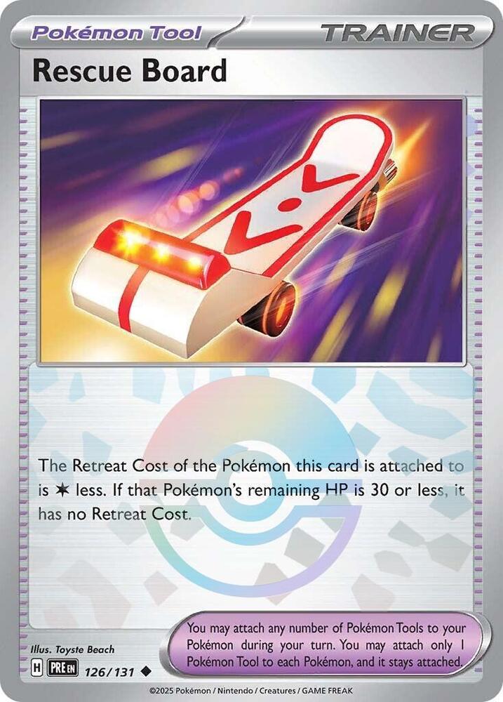 Rescue Board (126/131) (Poke Ball Pattern) [Scarlet & Violet: Prismatic Evolutions] | Black Swamp Games