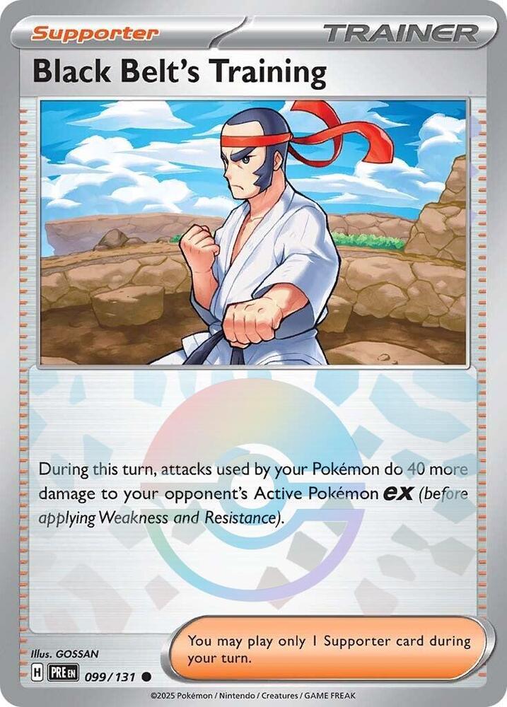 Black Belt's Training (099/131) (Poke Ball Pattern) [Scarlet & Violet: Prismatic Evolutions] | Black Swamp Games