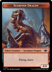 Mercenary // Scorpion Dragon Double-Sided Token [Outlaws of Thunder Junction Tokens] | Black Swamp Games