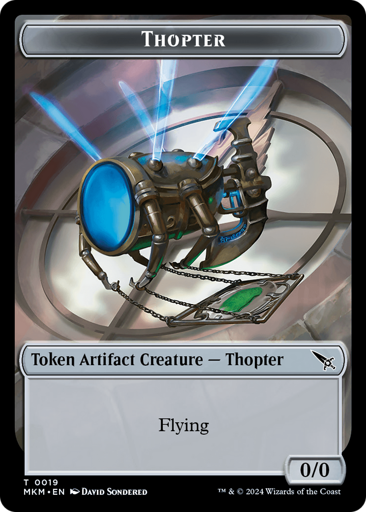 Detective // Thopter (0019) Double-Sided Token [Murders at Karlov Manor Tokens] | Black Swamp Games