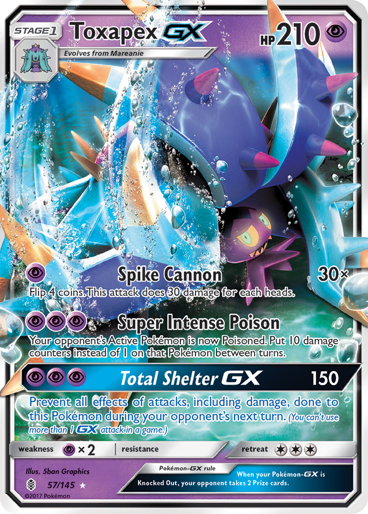 Toxapex GX (57/145) [Sun & Moon: Guardians Rising] | Black Swamp Games