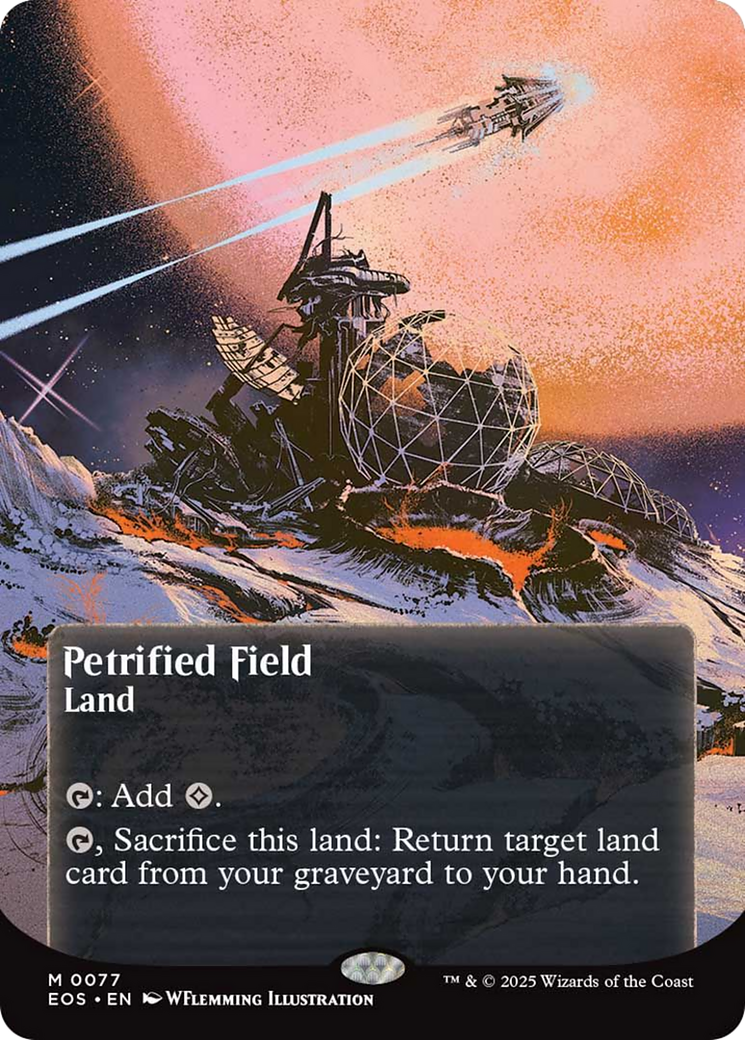 Petrified Field (0077) (Borderless) [Edge of Eternities: Stellar Sights] | Black Swamp Games