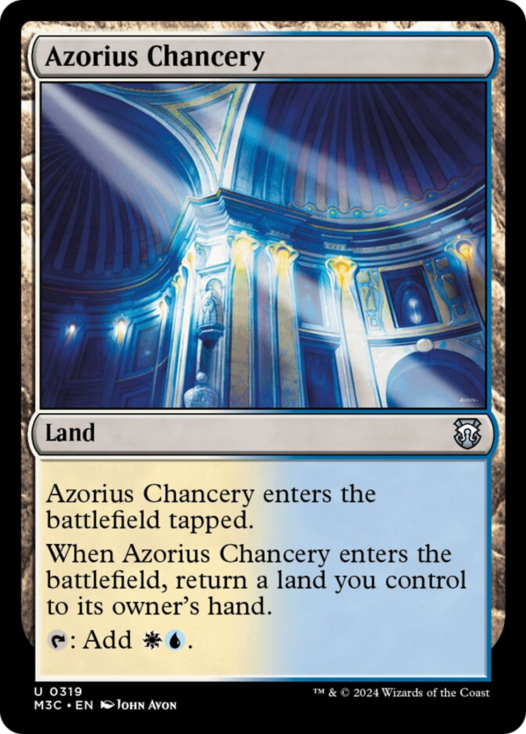 Azorius Chancery (Ripple Foil) [Modern Horizons 3 Commander] | Black Swamp Games