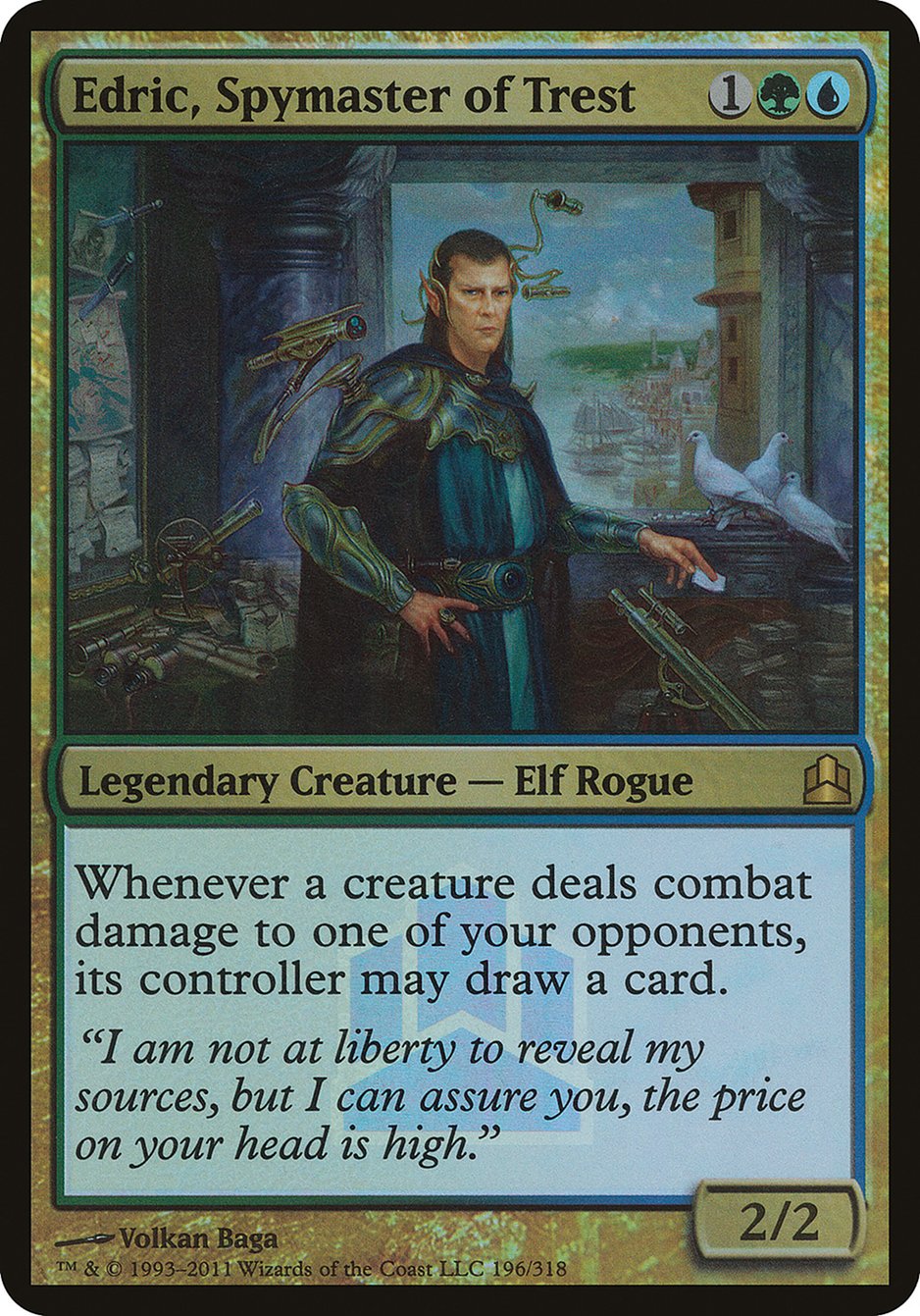 Edric, Spymaster of Trest (Launch) (Oversized) [Commander 2011 Oversized] | Black Swamp Games