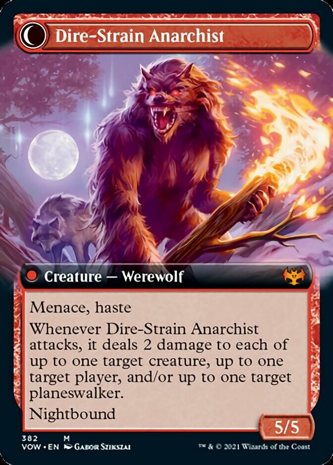 Volatile Arsonist // Dire-Strain Anarchist (Extended Art) [Innistrad: Crimson Vow] | Black Swamp Games