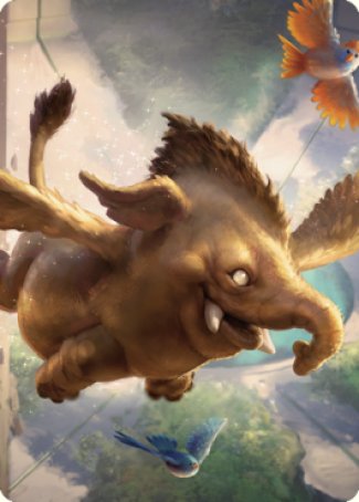 Lulu, Loyal Hollyphant Art Card (18) [Commander Legends: Battle for Baldur's Gate Art Series] | Black Swamp Games