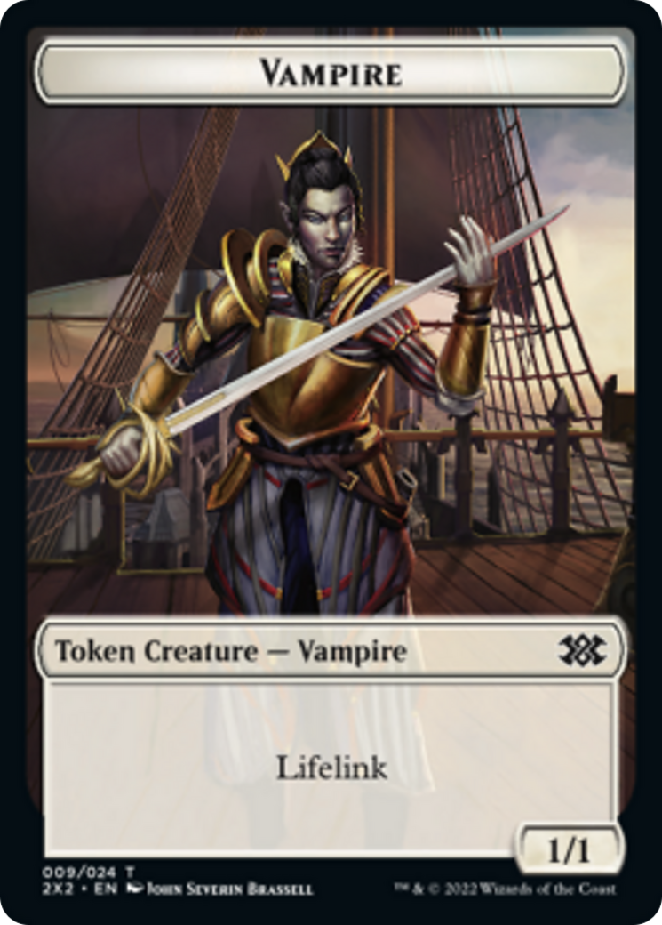 Bear // Vampire Double-Sided Token [Double Masters 2022 Tokens] | Black Swamp Games