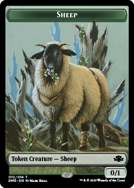 Zombie // Sheep Double-Sided Token [Dominaria Remastered Tokens] | Black Swamp Games