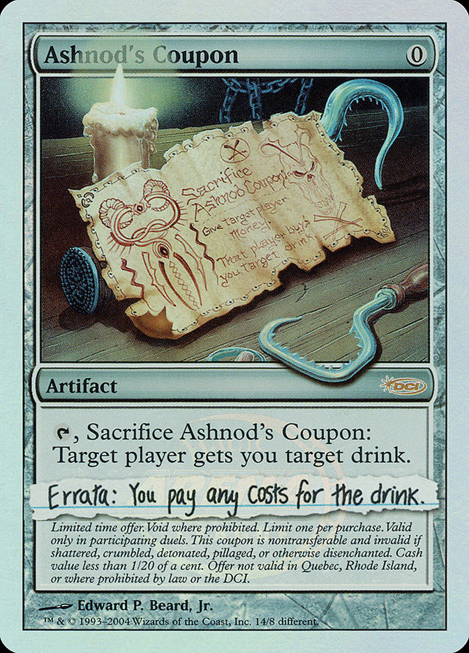 Ashnod's Coupon [Arena League 2004] | Black Swamp Games