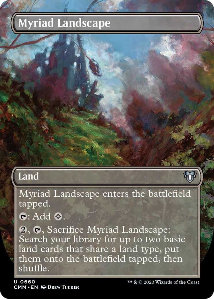 Myriad Landscape (Borderless Alternate Art) [Commander Masters] | Black Swamp Games