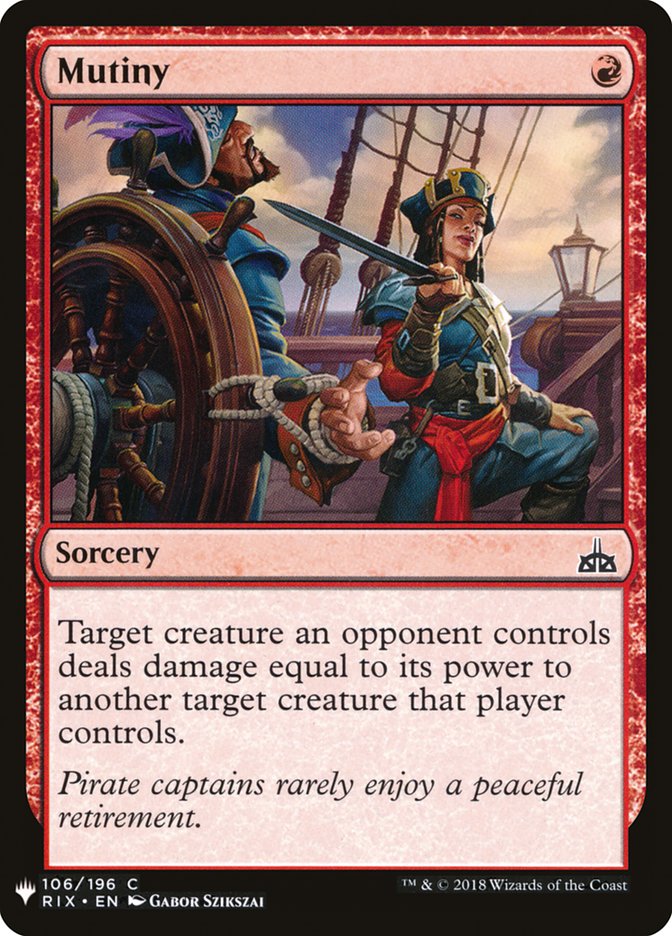 Mutiny [Mystery Booster] | Black Swamp Games