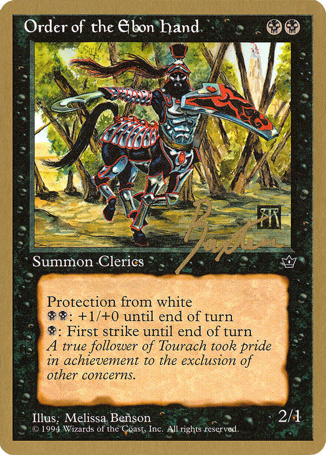 Order of the Ebon Hand (Benson) (George Baxter) [Pro Tour Collector Set] | Black Swamp Games