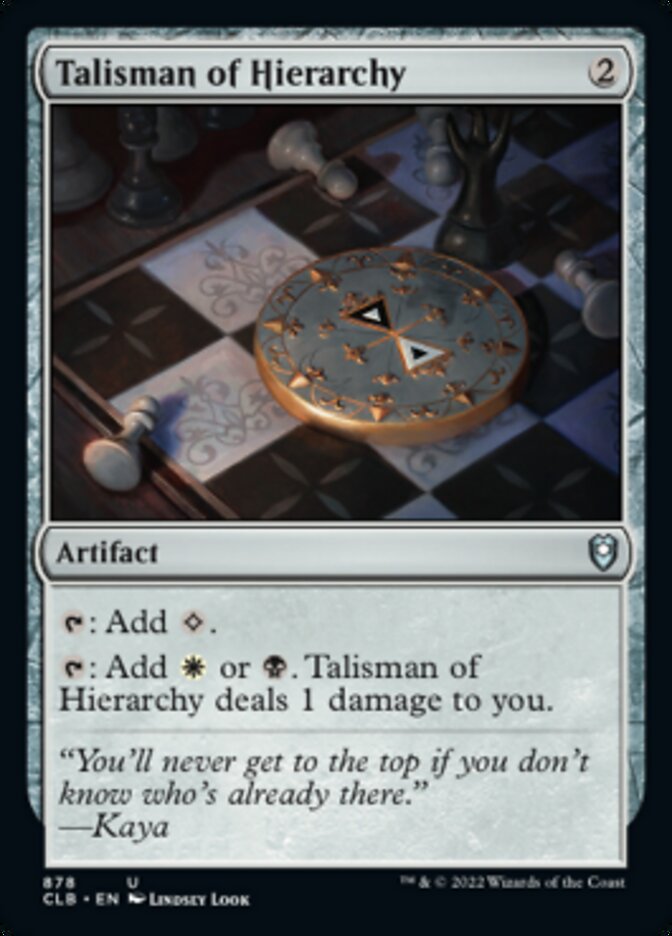 Talisman of Hierarchy [Commander Legends: Battle for Baldur's Gate] | Black Swamp Games