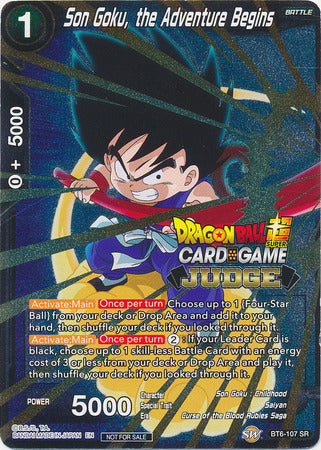 Son Goku, the Adventure Begins (BT6-107) [Judge Promotion Cards] | Black Swamp Games