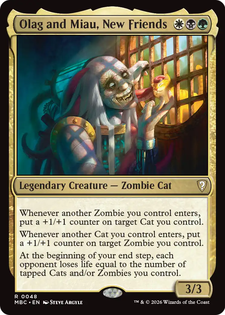 Olag and Miau, New Friends [Mystery Booster: Commander Edition] | Black Swamp Games